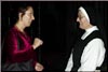Pilar Cabrera with Abbess Carmen Alvarez