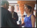 El rector del Santuario, Don Javier de Mora Figueroa felicitando a Pilar Cabrera por el �xito de su concierto.