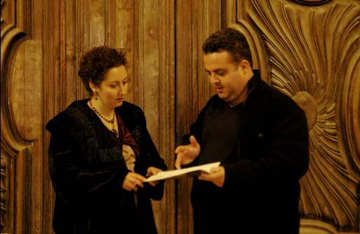 PILAR CABRERA with Málaga Composer MIGUEL PÉREZ
